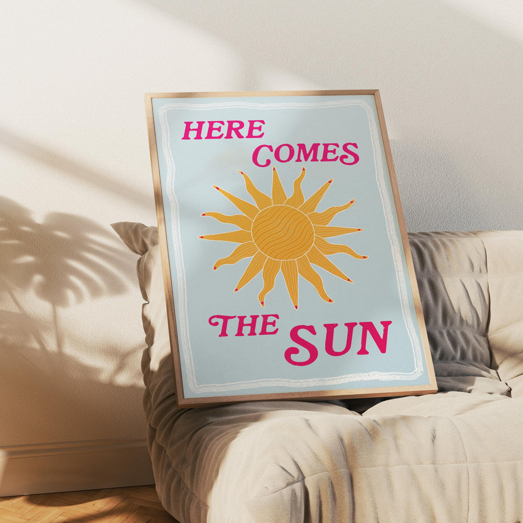 Here Comes The Sun Print: Summer Wall Art