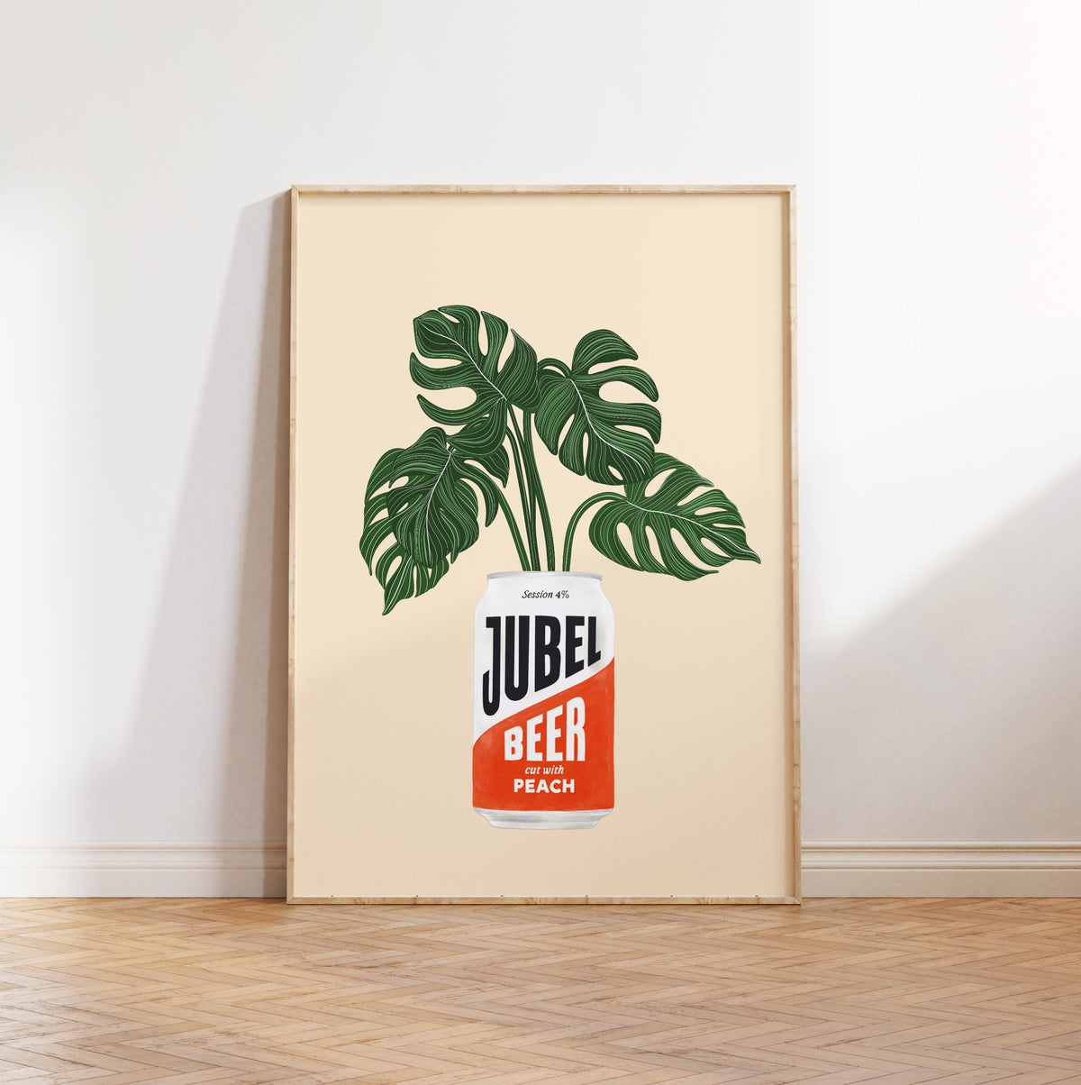 Peach Jubel Beer Print: Trendy Wall Art