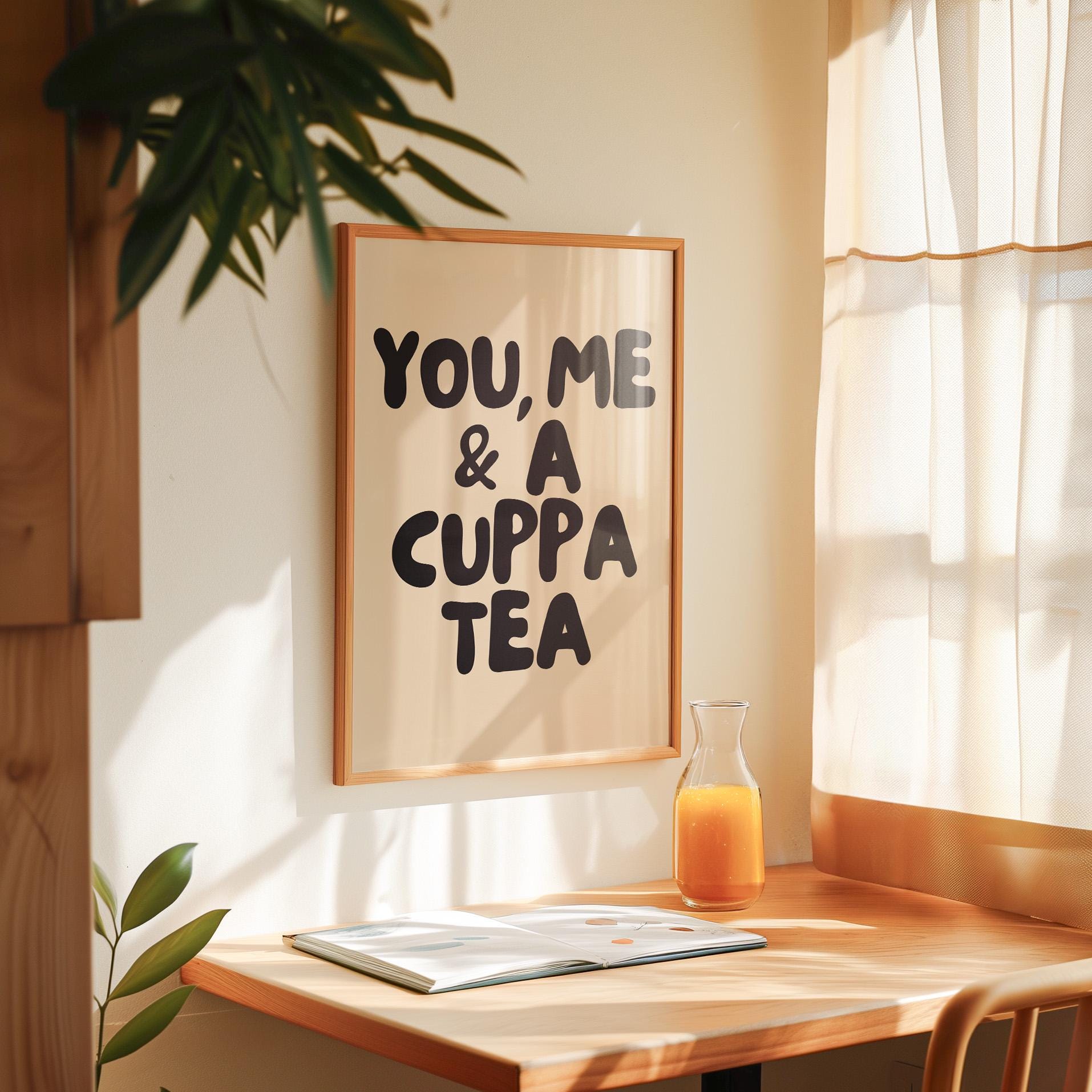 You Me & A Cuppa Tea Print: Kitchen Wall Art