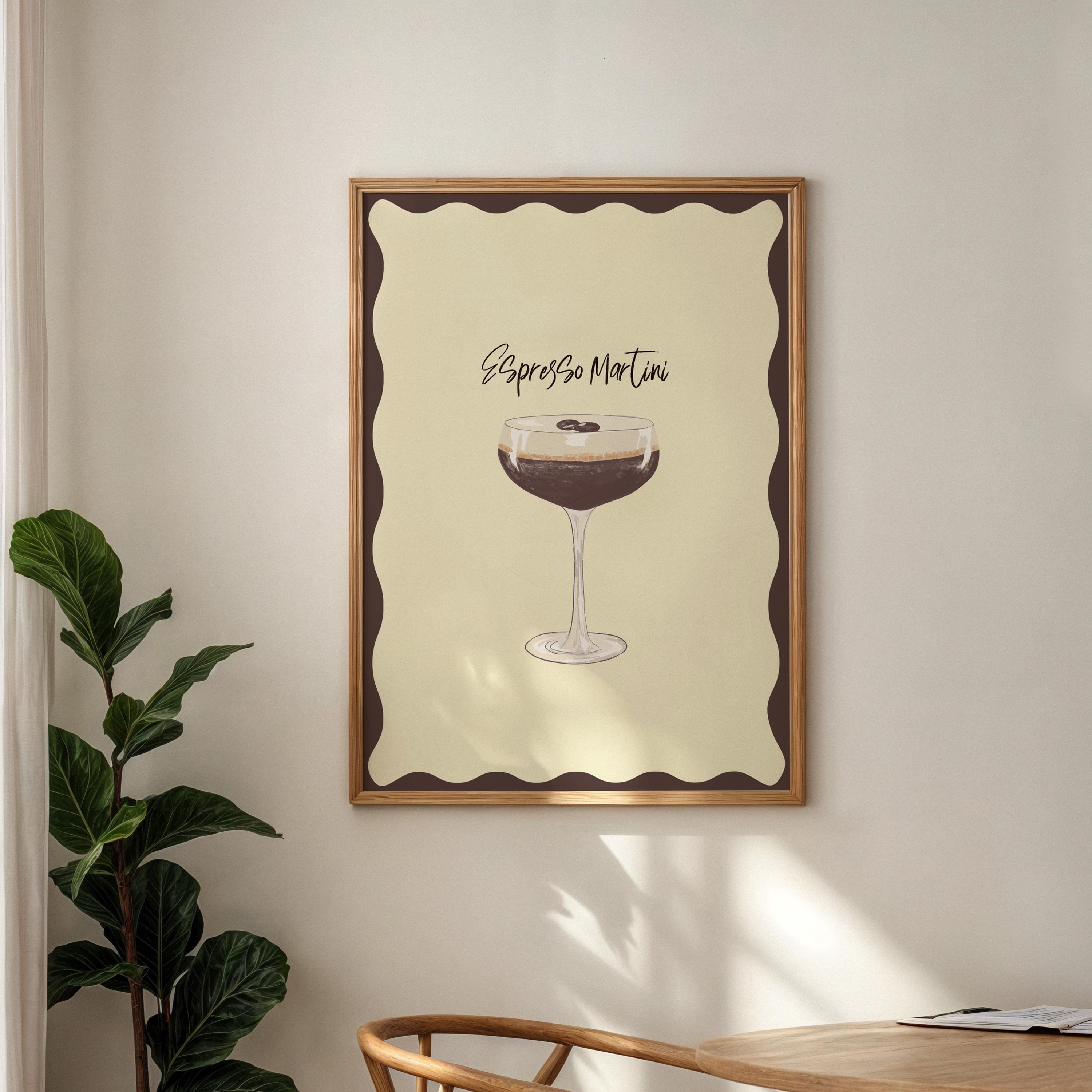 Espresso Martini Print: Kitchen Bar Wall Art (Unframed)