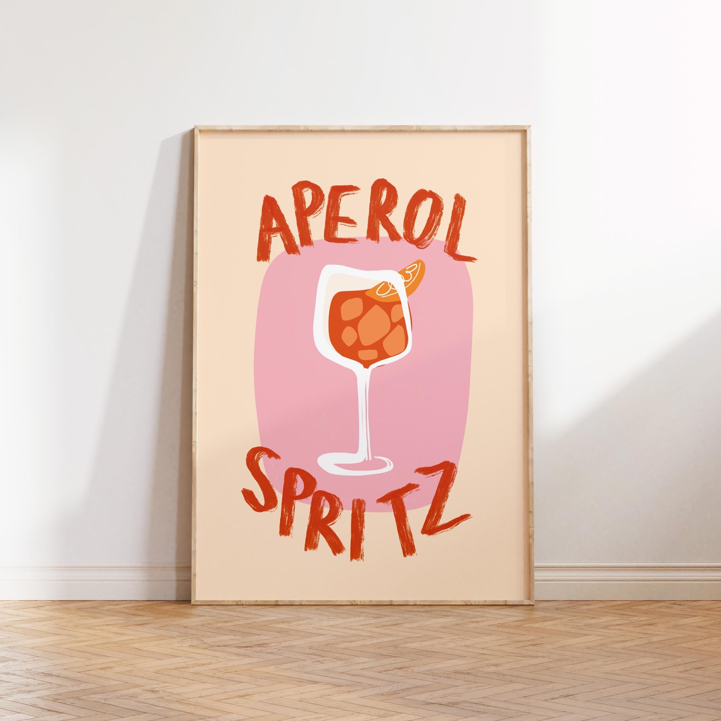 Aperol Spritz Print, Fun Kitchen Wall Art