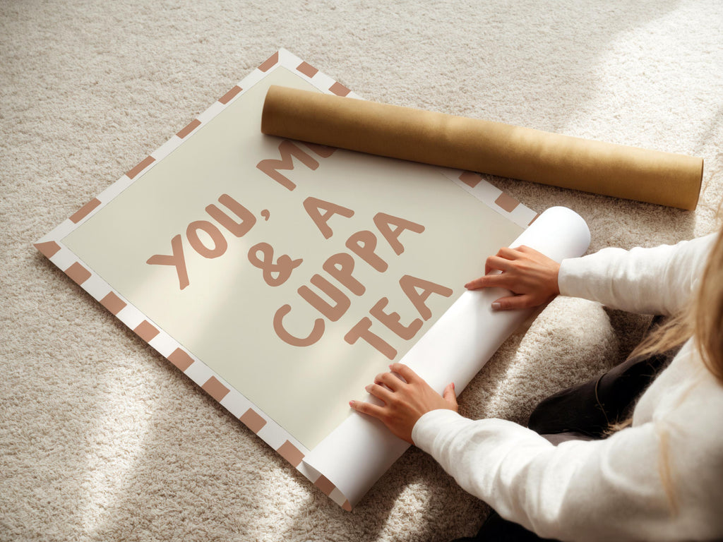 You Me & A Cuppa Tea Print: Kitchen Wall Art