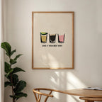 Tequila & Baby Guinness Shot Print: Bar Kitchen Wall Art