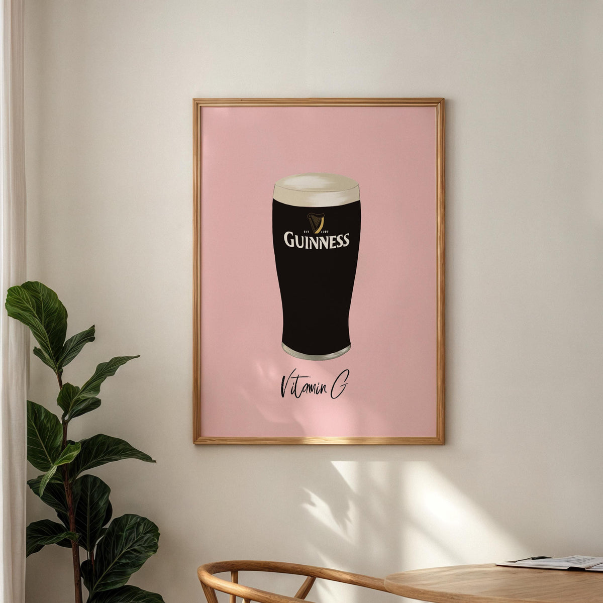 Guinness Beer Print: Home Bar Wall Art