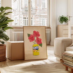 Lemon Fanta inspired Print: Summer Hibiscus Flower Wall Art