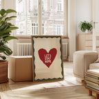 Let's Stay Home Print: Cosy Heart Art, New Home Decor