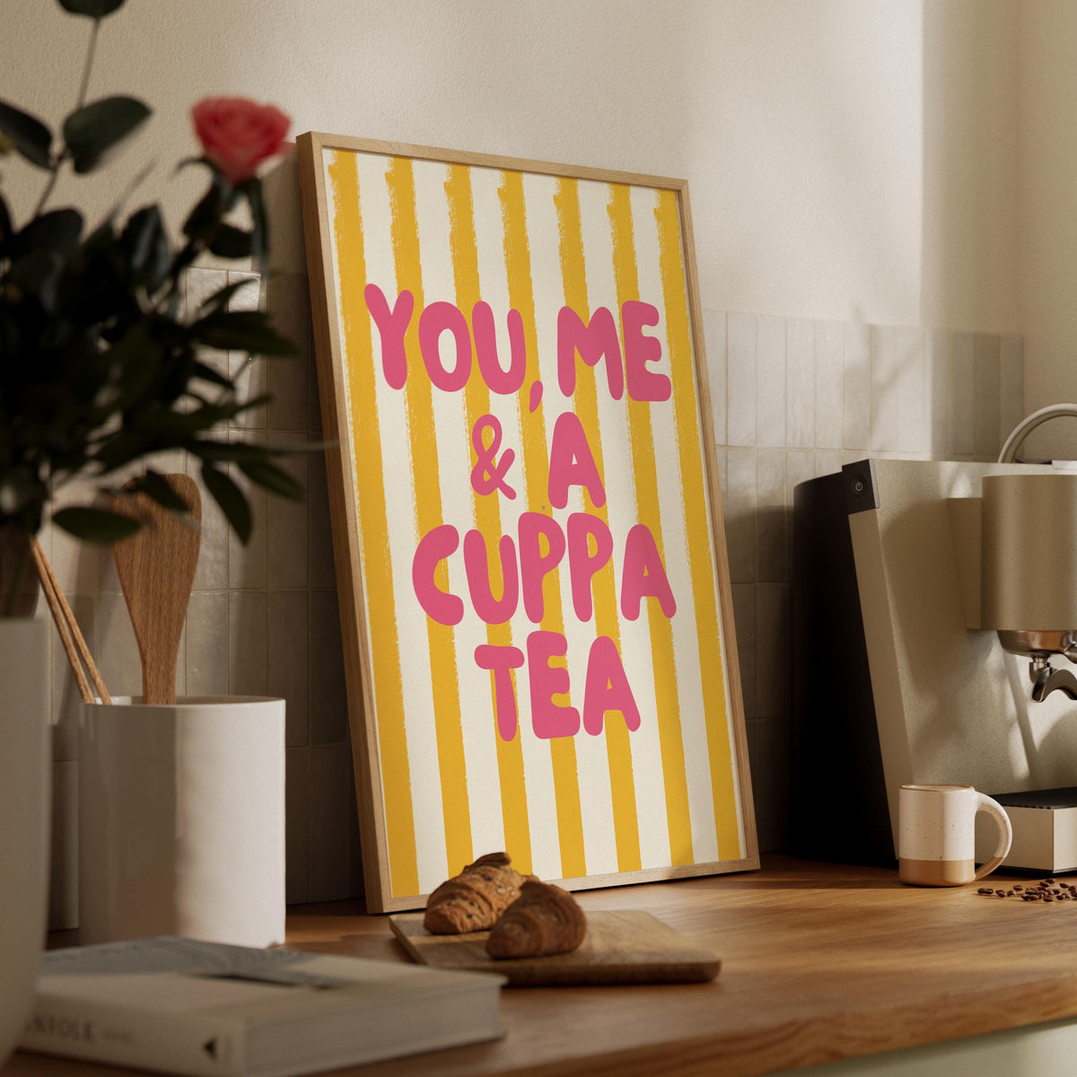 You Me & A Cuppa Tea Print: Kitchen Wall Art