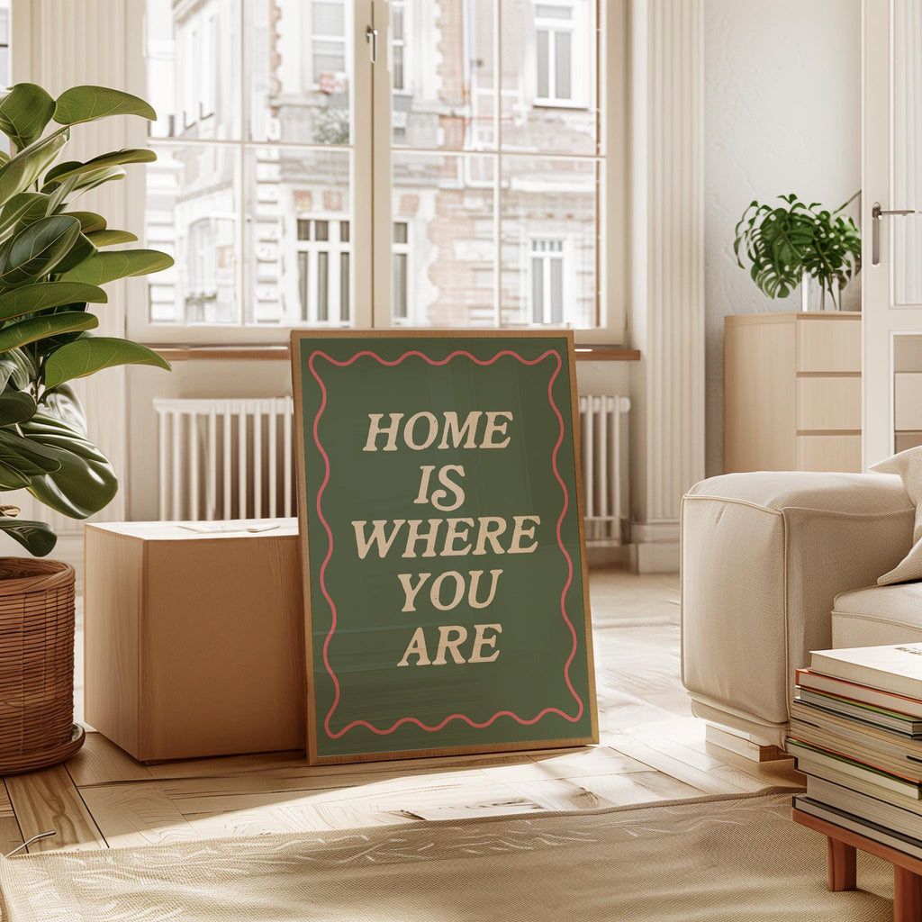Home Is Where You Are Print: Family Wall Decor
