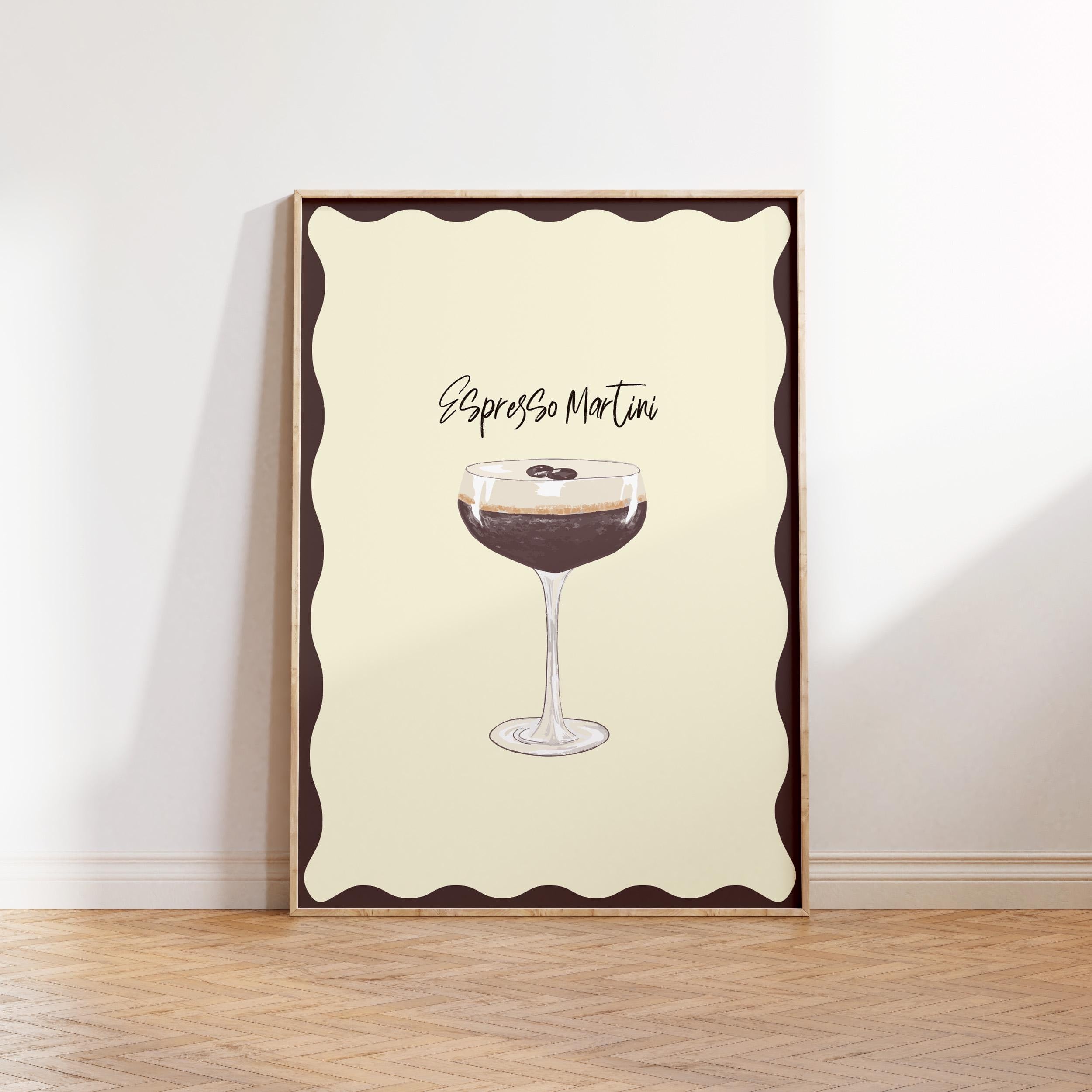 Espresso Martini Print: Kitchen Bar Wall Art (Unframed)
