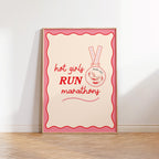 London Marathon 2025 Print: Hot Girls Run, Marathon Gift