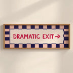Dramatic Exit -> , Hallway Print, Panoramic Above Door Art (20x50cm / 20x8 Inches)