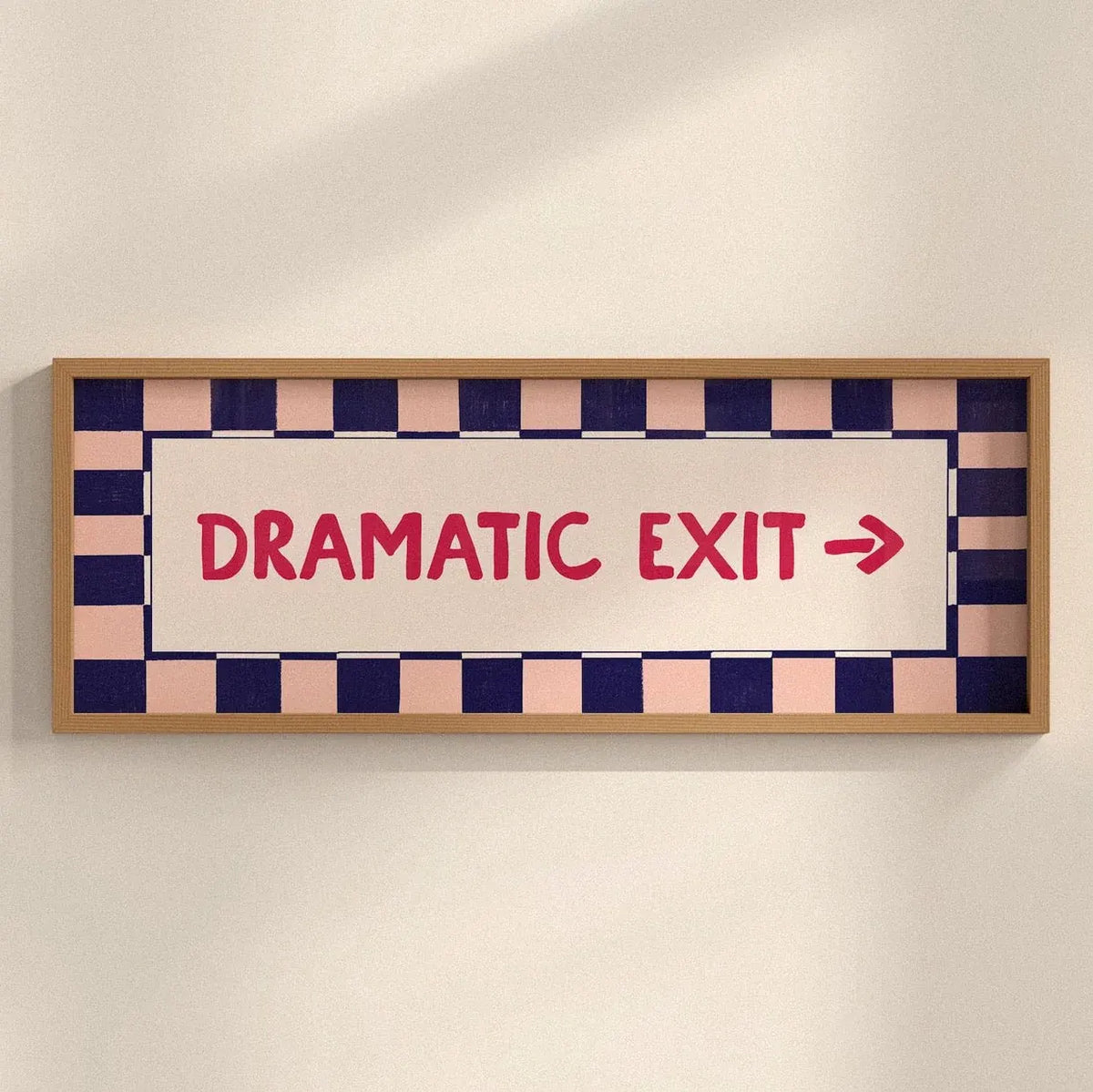 Dramatic Exit -> , Hallway Print, Panoramic Above Door Art (20x50cm / 20x8 Inches)