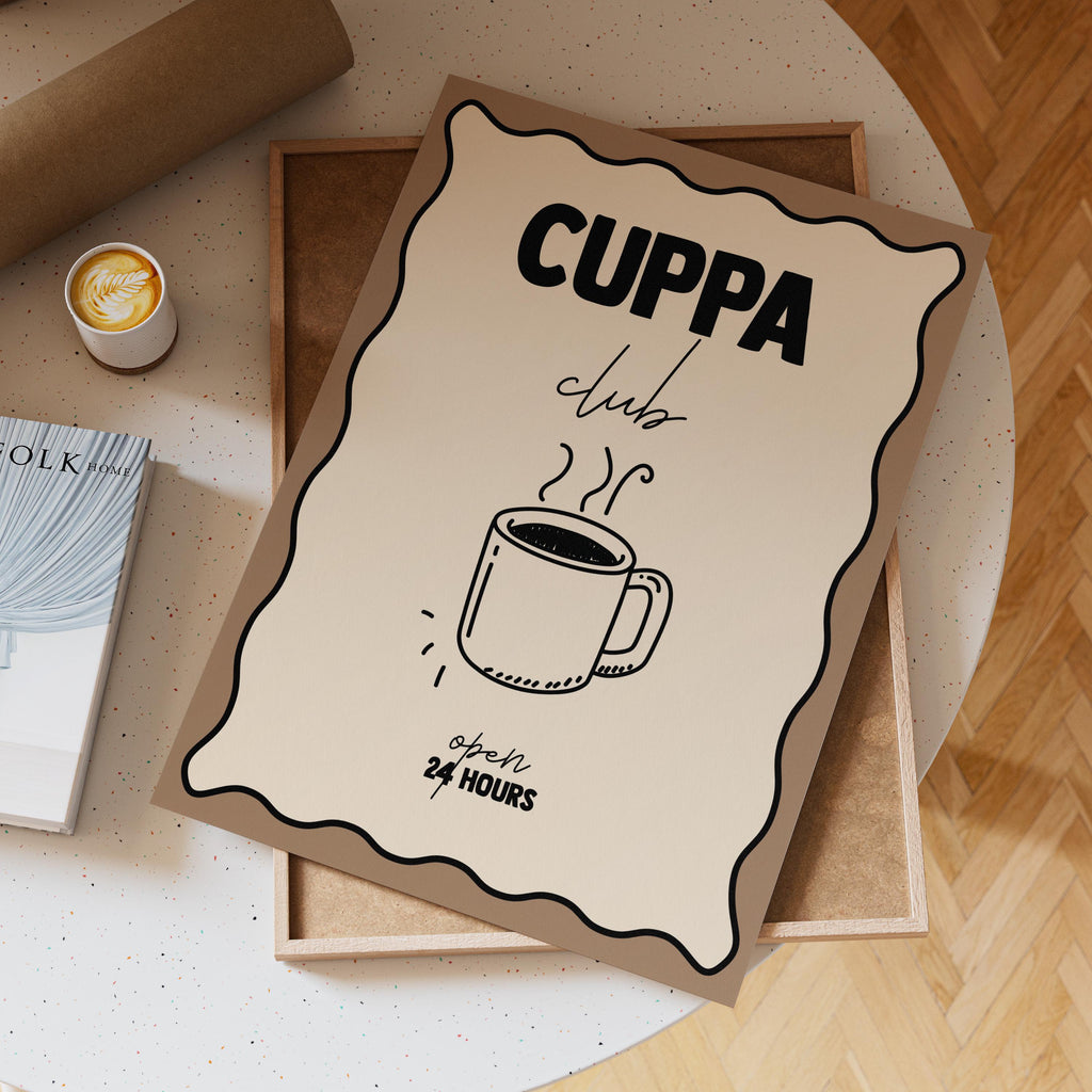 Cuppa Club Tea Print: Kitchen Wall Art