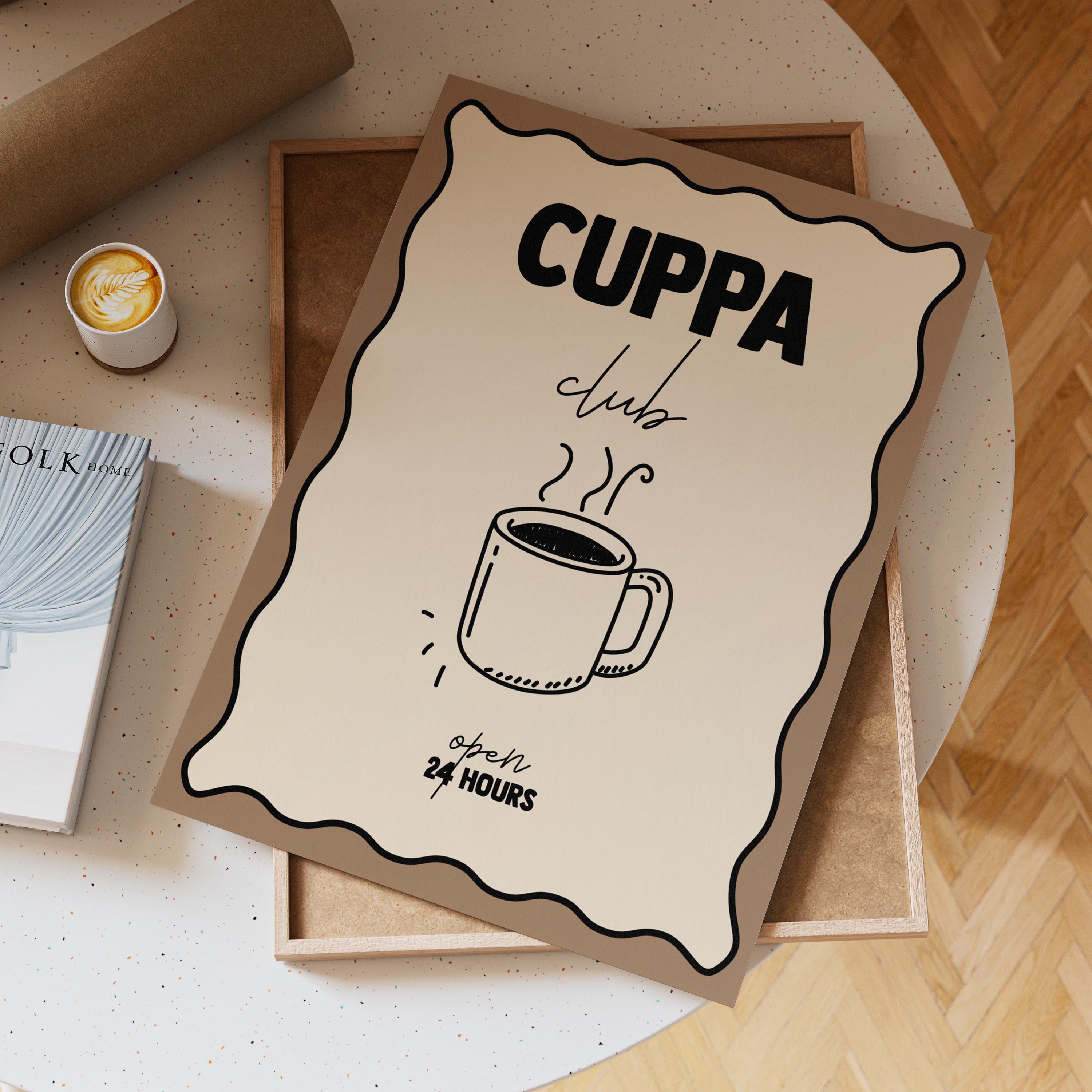 Cuppa Club Tea Print: Kitchen Wall Art