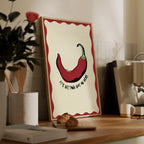Spicy Chilli Pepper Kitchen Print: Hot Stuff Wall Art