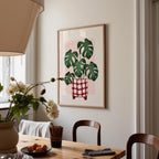 Monstera Plant in a Colourful Pot Print