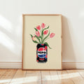 Pepsi Max Cherry Inspired Tulip Print: Floral Kitchen Art