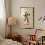 Autumn Tulip Print: Modern Floral Wall Art
