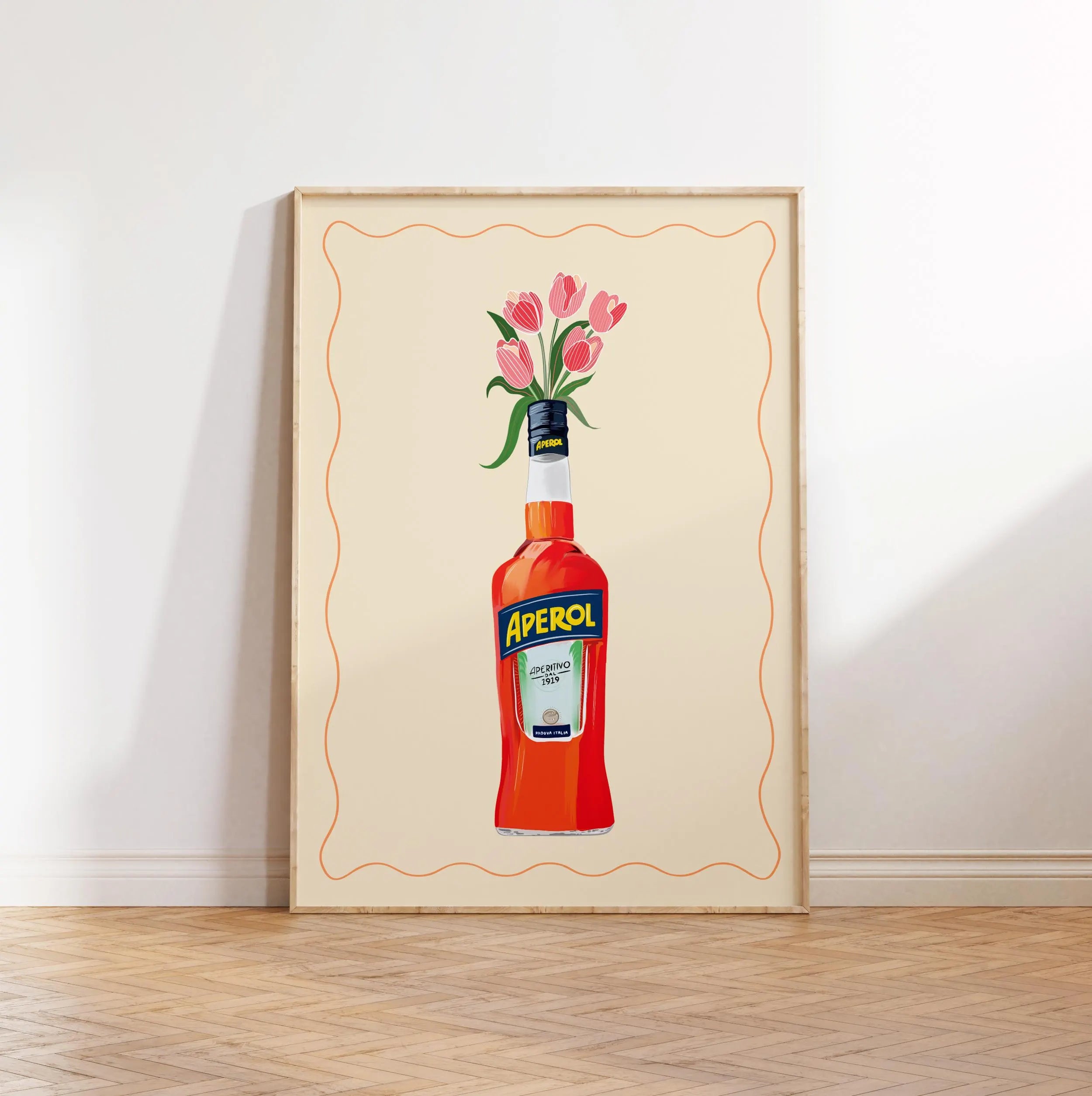 Aperol Spritz Cocktail Print: Kitchen Wall Art
