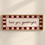 Love You Goodnight Bedroom Print, (20x50cm / 20x8 inches)