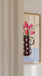 Pink Tulips Art Print: Colourful Floral Wall Art
