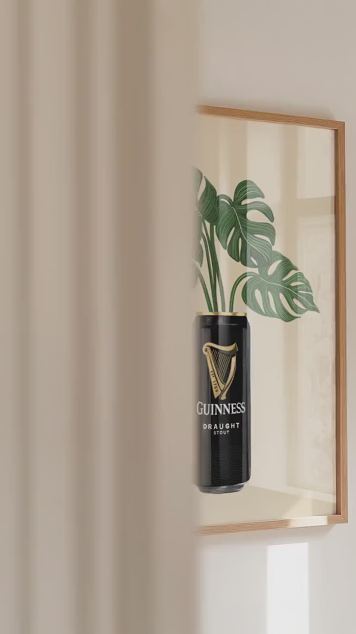 Guinness Inspired Can Plant Print: Trendy Wall Art